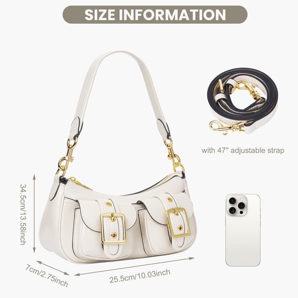 Shoulder Bags Small Purse Y2K Handbag Double Pockets Cross Body Bag :D - Picture 6 of 7